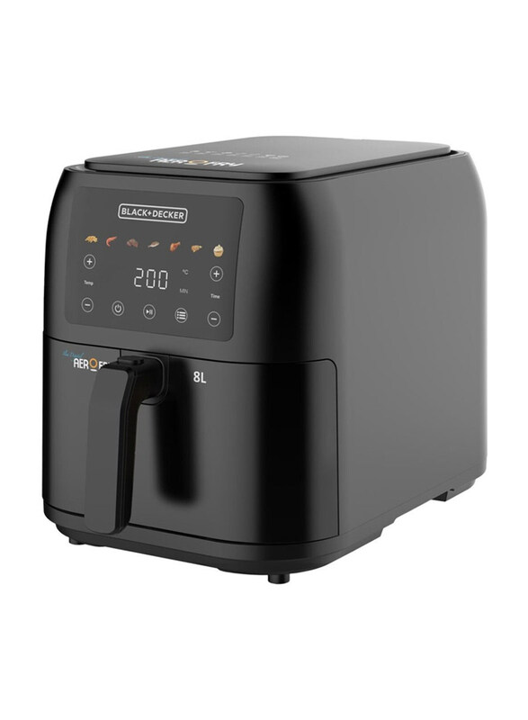 Black+Decker 8L Digital Air Fryer with 7-Preset Functions and Rapid Air Convection and Adjustable Temperature, 1700W, SAF80-B5, Black
Black+Decker 8L Digital Air Fryer with 7-Preset Functions and Rapid Air Convection and Adjustable Temperature, 1700W, SAF80-B5, Black