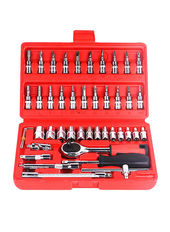 Outad 46-Piece Combination Socket Ratchet Torque Wrench Auto Repair Hand Tools, Silver
Outad 46-Piece Combination Socket Ratchet Torque Wrench Auto Repair Hand Tools, Silver