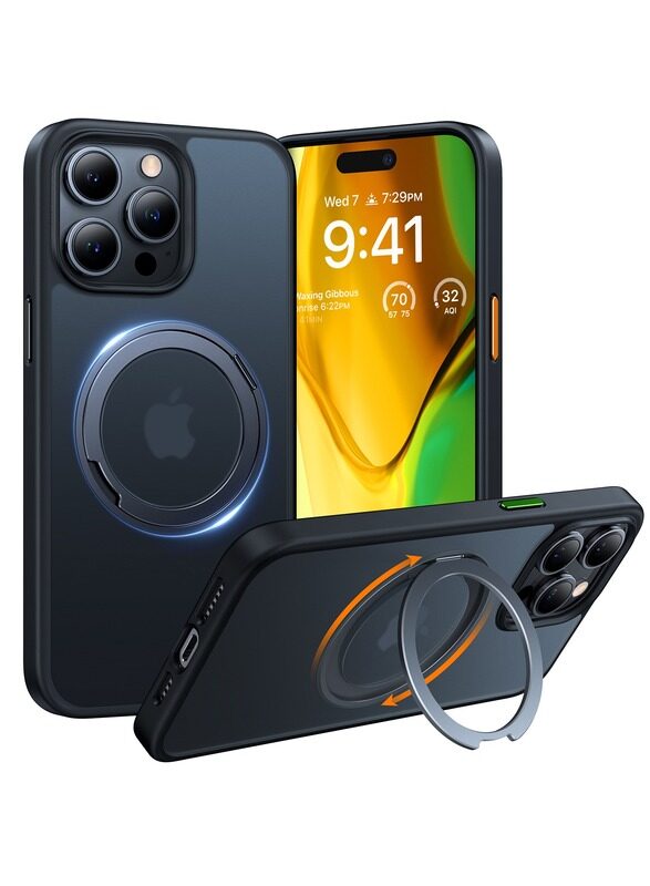Apple 360°Rotatable Magnetic Ring Designed for iPhone 15 Pro Max Case, Compatible with MagSafe with Stand & Ring Holder, Military Grade Shockproof Transluce
Apple 360°Rotatable Magnetic Ring Designed for iPhone 15 Pro Max Case, Compatible with MagSafe with Stand & Ring Holder, Military Grade Shockproof Transluce