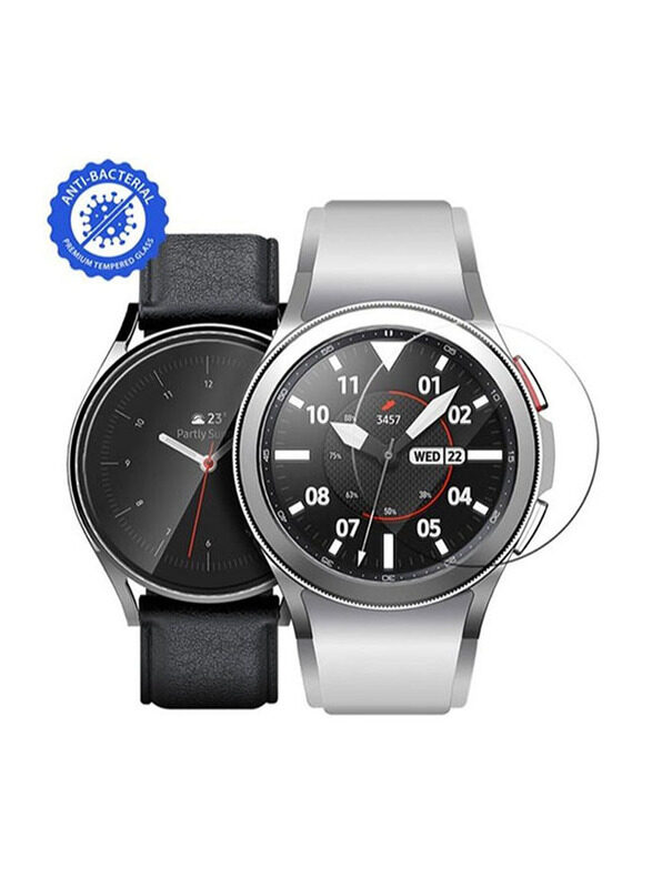 Araree Core Anti-Bacterial Tempered Glass Screen Protectors for Samsung Galaxy Watch4 Classic 46mm, Clear
Araree Core Anti-Bacterial Tempered Glass Screen Protectors for Samsung Galaxy Watch4 Classic 46mm, Clear