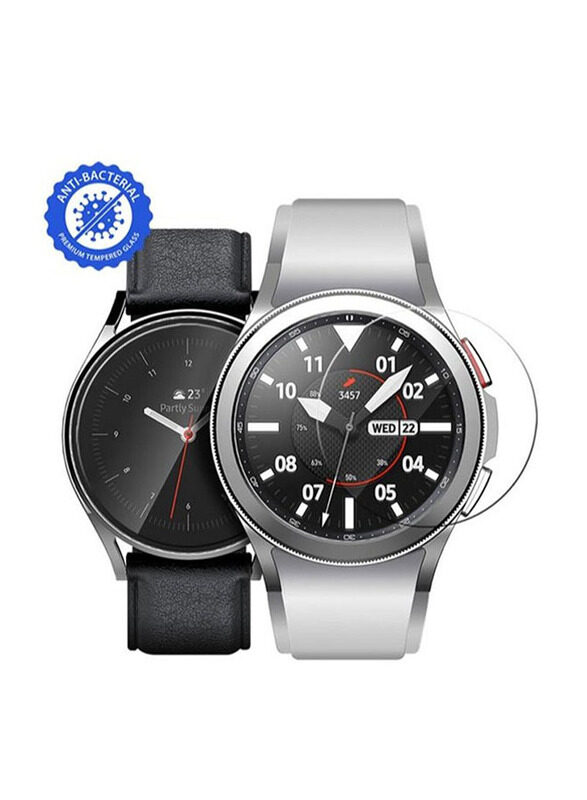 Araree Core Anti-Bacterial Tempered Glass Screen Protectors for Samsung Galaxy Watch4 Classic 40mm, Clear
Araree Core Anti-Bacterial Tempered Glass Screen Protectors for Samsung Galaxy Watch4 Classic 40mm, Clear