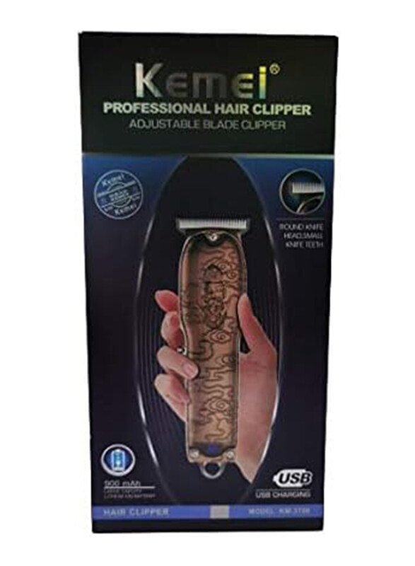 Kemei Professional Hair Clipper T-Outliner Beard/Hair Trimmer with T-blade Hair Clippers for Men Stylists & Barbers, Copper
Kemei Professional Hair Clipper T-Outliner Beard/Hair Trimmer with T-blade Hair Clippers for Men Stylists & Barbers, Copper