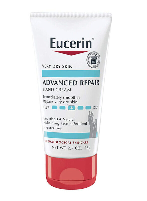 Eucerin Advanced Repair Light Feel Hand Cream - Fragrance Free, Hand Lotion for Very Dry Skin 2.7 Oz (78gm)
Eucerin Advanced Repair Light Feel Hand Cream - Fragrance Free, Hand Lotion for Very Dry Skin 2.7 Oz (78gm)