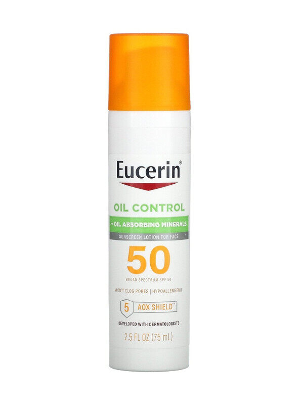 Eucerin Sun Oil Control SPF 50 Face Sunscreen Lotion with Oil Absorbing Minerals 2.5 Fl Oz (75ml)
Eucerin Sun Oil Control SPF 50 Face Sunscreen Lotion with Oil Absorbing Minerals 2.5 Fl Oz (75ml)