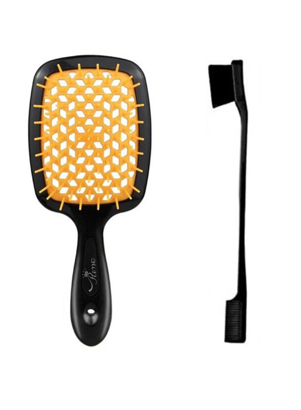 Prime Professional Detangler Superbrush Scalp Massage Comb with Hair Edge Brush Eyelash Comb Edge Control Brush for All Hair Types, Black/Orange, 2 Pi
Prime Professional Detangler Superbrush Scalp Massage Comb with Hair Edge Brush Eyelash Comb Edge Control Brush for All Hair Types, Black/Orange, 2 Pi