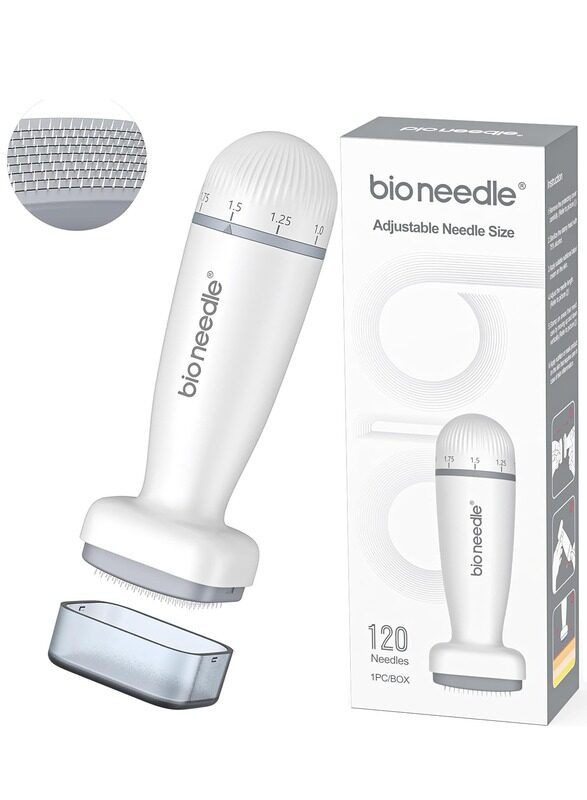 None Adjustable 0-2mm 120 Pins Derma Stamp - Microneedling Derma Roller - Derma Pen Microneedle Stamp for Hair, Beard growth, Shrink Pores, Brighten Skin T
None Adjustable 0-2mm 120 Pins Derma Stamp - Microneedling Derma Roller - Derma Pen Microneedle Stamp for Hair, Beard growth, Shrink Pores, Brighten Skin T