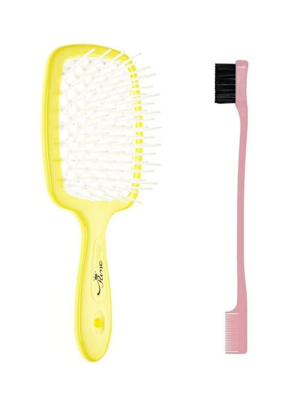 Prime Professional Detangler Superbrush Scalp Massage Comb Paddle Vented Brush with Hair Edge Brush Eyelash Comb for All Hair Types, 2 Pieces
Prime Professional Detangler Superbrush Scalp Massage Comb Paddle Vented Brush with Hair Edge Brush Eyelash Comb for All Hair Types, 2 Pieces