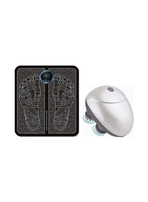 Prime Electric Leg Foot Muscle Stimulator Massager Mat with Electric Scalp Massager, Set
Prime Electric Leg Foot Muscle Stimulator Massager Mat with Electric Scalp Massager, Set