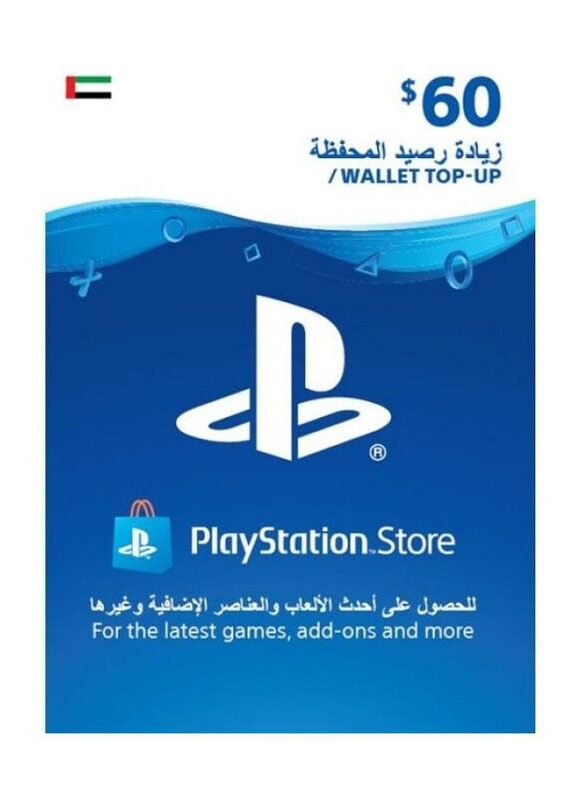 Sony PlayStation Network UAE Store 60 Dollar Gift Card for PlayStation, Multicolour
Sony PlayStation Network UAE Store 60 Dollar Gift Card for PlayStation, Multicolour