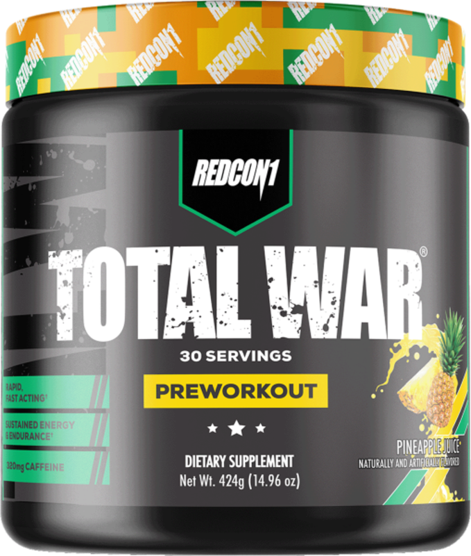 Redcon1 Total War Pre-Workout 30 Servings (441gm) Pineapple Juice - Complete Pre-Workout - Sustained Energy and Endurance
Redcon1 Total War Pre-Workout 30 Servings (441gm) Pineapple Juice - Complete Pre-Workout - Sustained Energy and Endurance