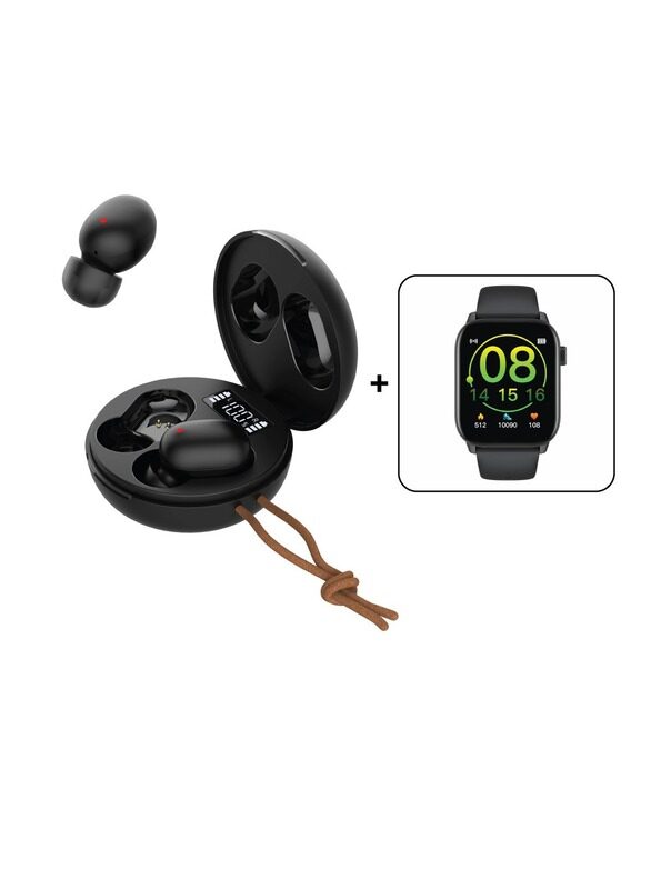 Lazor Fusion + Earbud EA225 Black with Lazor Core Smart Watch SW30 Wireless In-Ear Earbud with Lazor Core Smart Watch, EA225 + SW30, Black
Lazor Fusion + Earbud EA225 Black with Lazor Core Smart Watch SW30 Wireless In-Ear Earbud with Lazor Core Smart Watch, EA225 + SW30, Black