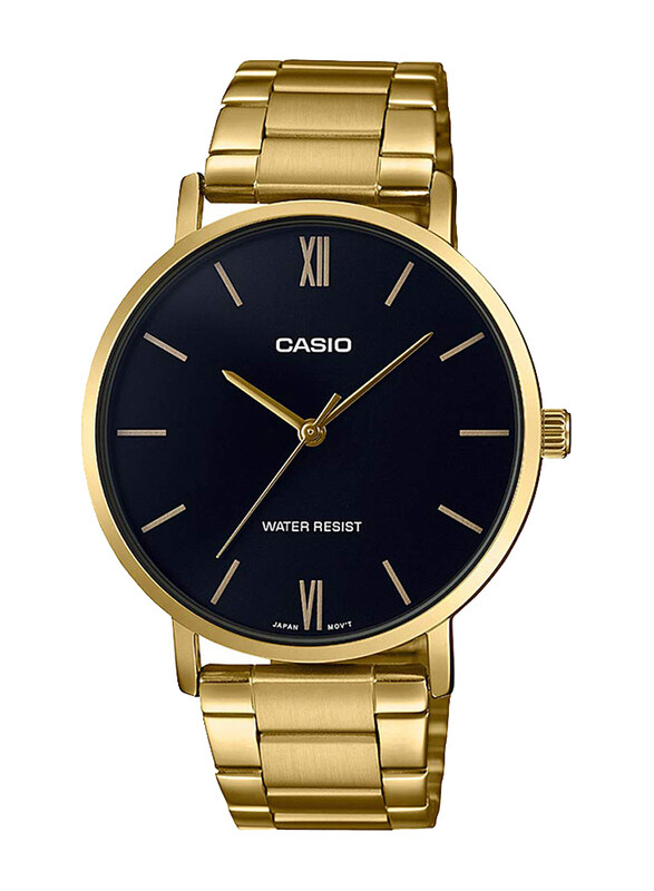 Casio Enticer Analog Quartz Watch for Men with Stainless Steel Band, Water Resistant, MTP-VT01G-1BUDF, Gold-Black
Casio Enticer Analog Quartz Watch for Men with Stainless Steel Band, Water Resistant, MTP-VT01G-1BUDF, Gold-Black