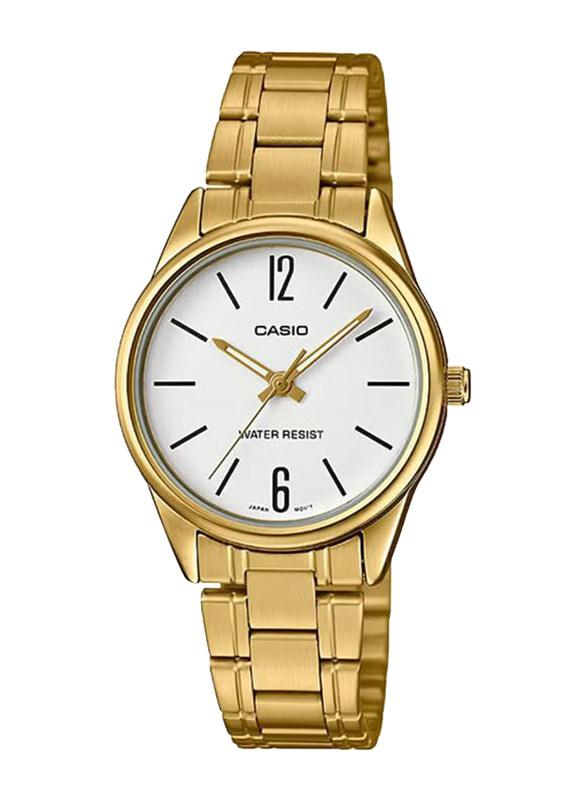 Casio Dress Analog Quartz Watch for Women with Stainless Steel Band, Water Resistant, LTP-V005G-7BUDF, Gold-White
Casio Dress Analog Quartz Watch for Women with Stainless Steel Band, Water Resistant, LTP-V005G-7BUDF, Gold-White