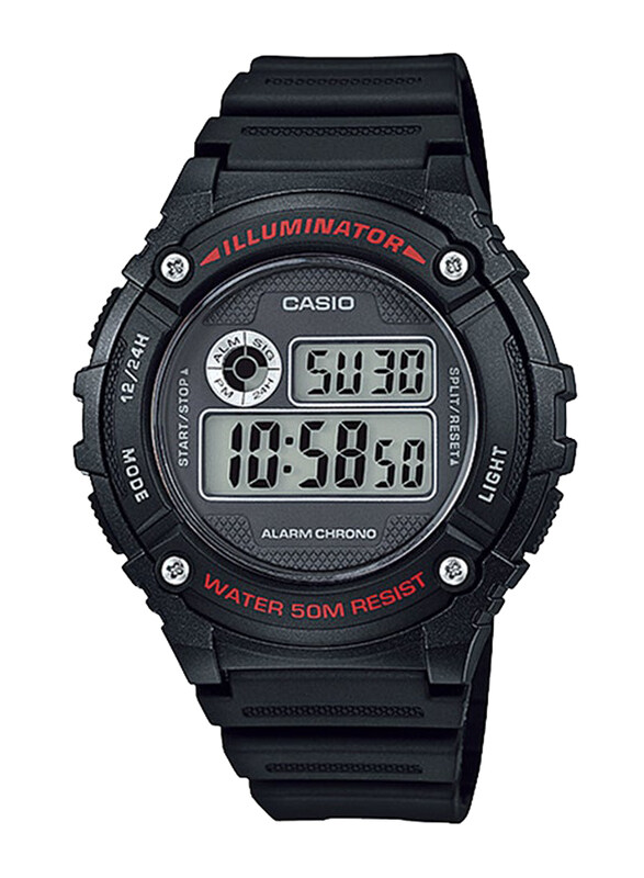 Casio Digital Watch for Men with Resin Band, Water Resistant, W-216H-1AVDF, Black-Grey
Casio Digital Watch for Men with Resin Band, Water Resistant, W-216H-1AVDF, Black-Grey