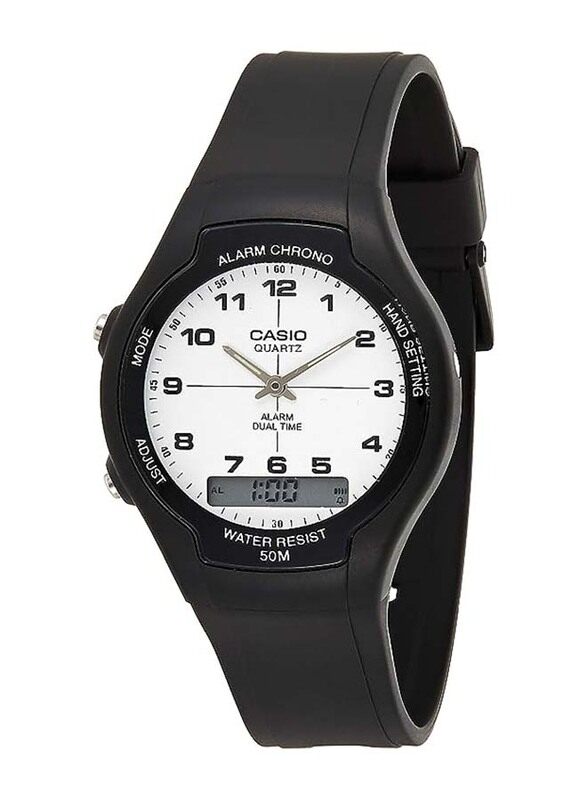 Casio Collection Analog & Digital Watch for Men with Resin Band, Water Resistant, AW-90H-7BVDF, Black-White
Casio Collection Analog & Digital Watch for Men with Resin Band, Water Resistant, AW-90H-7BVDF, Black-White