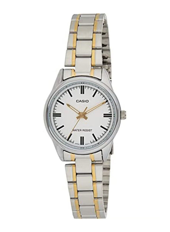 Casio Enticer Analog Quartz Watch for Women with Stainless Steel Band, Water Resistant, LTP-V005SG-7AUDF, Silver-Gold/White
Casio Enticer Analog Quartz Watch for Women with Stainless Steel Band, Water Resistant, LTP-V005SG-7AUDF, Silver-Gold/White