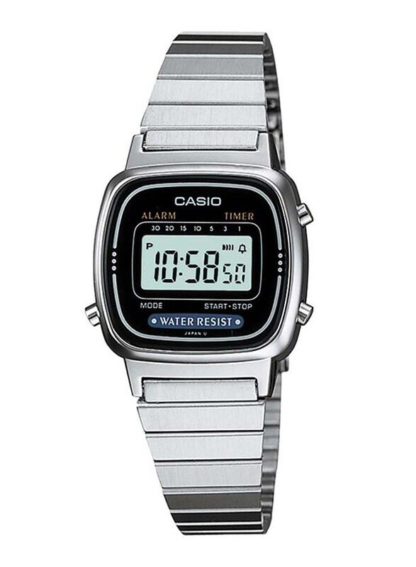 Casio Vintage Collection Digital Watch for Women with Stainless Steel Band, Water Resistant, LA670WD-1DF, Silver-Grey
Casio Vintage Collection Digital Watch for Women with Stainless Steel Band, Water Resistant, LA670WD-1DF, Silver-Grey