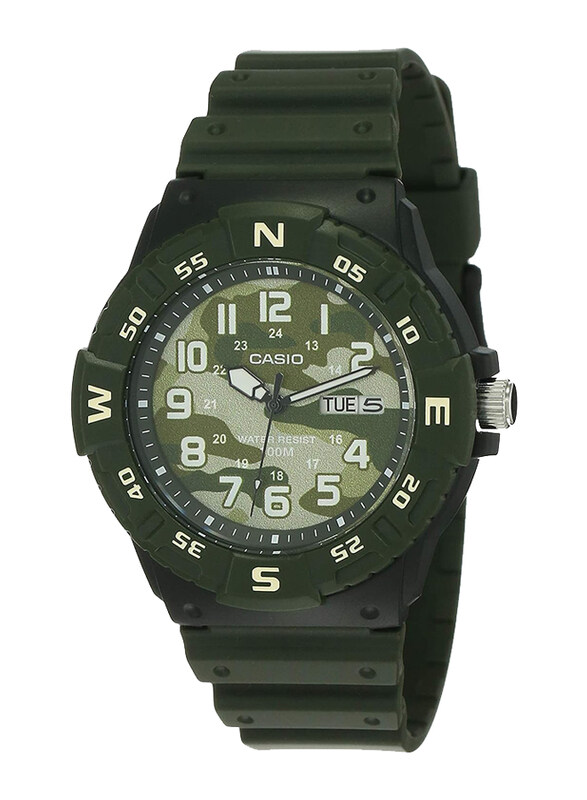 Casio Camouflage Analog Sports Watch for Men with Resin Band, Water Resistant, MRW-220HCM-3BVDF, Grey-Multicolour
Casio Camouflage Analog Sports Watch for Men with Resin Band, Water Resistant, MRW-220HCM-3BVDF, Grey-Multicolour