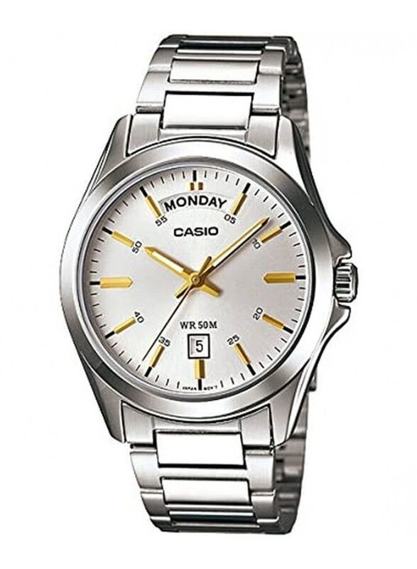 Casio Analog Watch for Men with Stainless Steel Band, Water Resistant, MTP-1370D-7A2VDF, Silver
Casio Analog Watch for Men with Stainless Steel Band, Water Resistant, MTP-1370D-7A2VDF, Silver