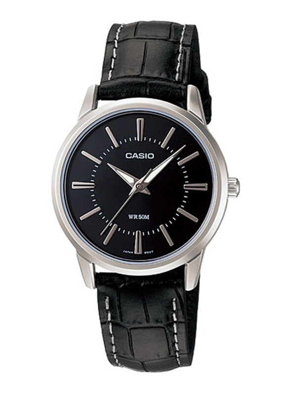 Casio Enticer Analog Watch for Women with Leather Band, Water Resistant, LTP-1303L-1AVDF, Black
Casio Enticer Analog Watch for Women with Leather Band, Water Resistant, LTP-1303L-1AVDF, Black