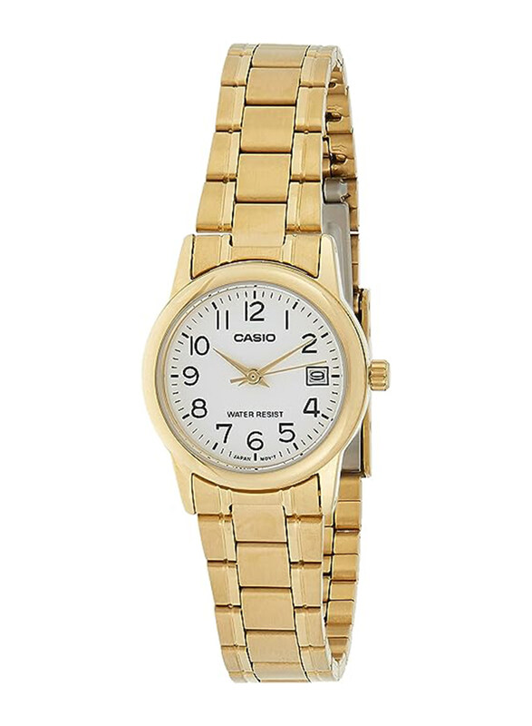 Casio Analog Watch for Women with Stainless Steel Band & Date Display, Water Resistant, LTP-V002G-7B2UDF, Gold-White
Casio Analog Watch for Women with Stainless Steel Band & Date Display, Water Resistant, LTP-V002G-7B2UDF, Gold-White