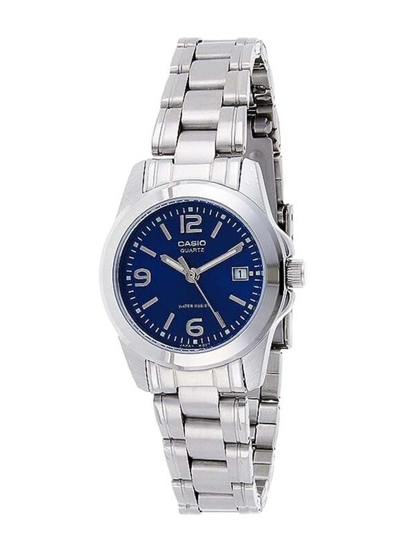 Casio Analog Quartz Watch for Women with Metal Band, Water Resistant, LTP-1215A-2ADF, Silver-Blue
Casio Analog Quartz Watch for Women with Metal Band, Water Resistant, LTP-1215A-2ADF, Silver-Blue