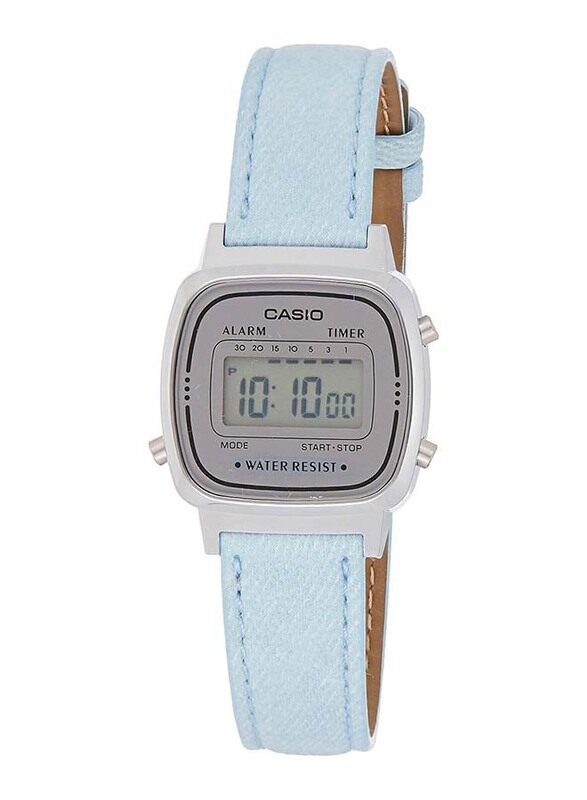 Casio Vintage Collection Digital Watch for Women with Leather Band, Water Resistant, LA670WL-2ADF, Blue-Grey
Casio Vintage Collection Digital Watch for Women with Leather Band, Water Resistant, LA670WL-2ADF, Blue-Grey