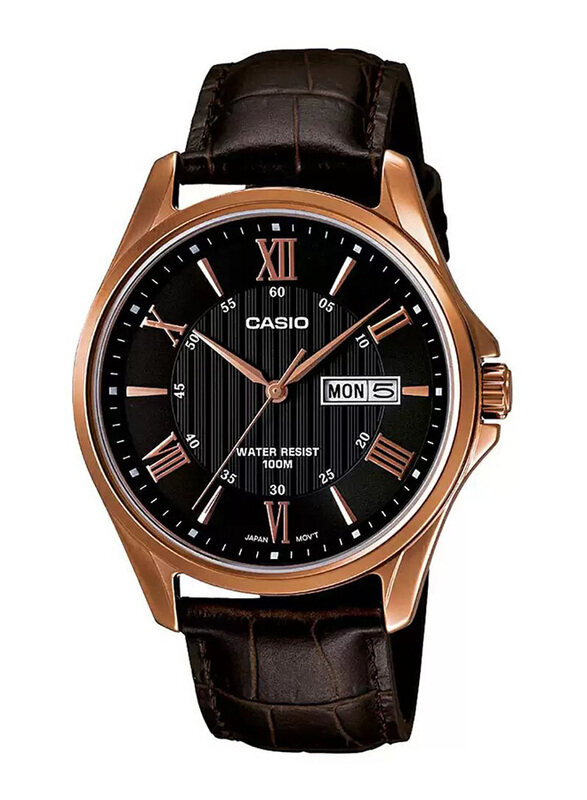 Casio Analog Watch for Men with Leather Band, Water Resistant, MTP-1384L-1AVDF, Black
Casio Analog Watch for Men with Leather Band, Water Resistant, MTP-1384L-1AVDF, Black