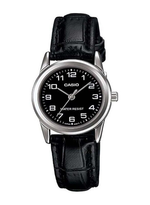 Casio Analog Watch for Women with Leather Band, Water Resistant, LTP-V001L-1BUDF, Black
Casio Analog Watch for Women with Leather Band, Water Resistant, LTP-V001L-1BUDF, Black