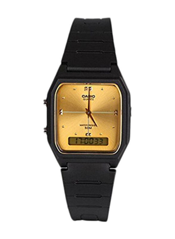Casio Dual Time Analog + Digital Watch for Men with Resin Band, Water Resistant, AW-48HE-9AVDF, Black-Yellow
Casio Dual Time Analog + Digital Watch for Men with Resin Band, Water Resistant, AW-48HE-9AVDF, Black-Yellow