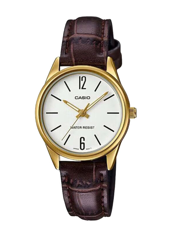 Casio Analog Quartz Watch for Women with Leather Band, Water Resistant, LTP-V005GL-7BUDF, Brown-White
Casio Analog Quartz Watch for Women with Leather Band, Water Resistant, LTP-V005GL-7BUDF, Brown-White