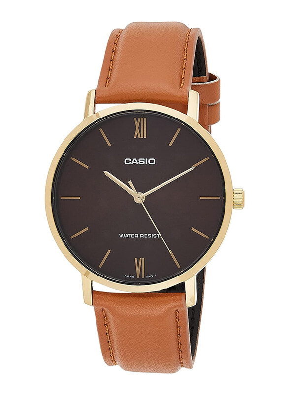 Casio Enticer Analog Quartz Watch for Men with Leather Band, Water Resistant, MTP-VT01GL-5BUDF, Brown
Casio Enticer Analog Quartz Watch for Men with Leather Band, Water Resistant, MTP-VT01GL-5BUDF, Brown