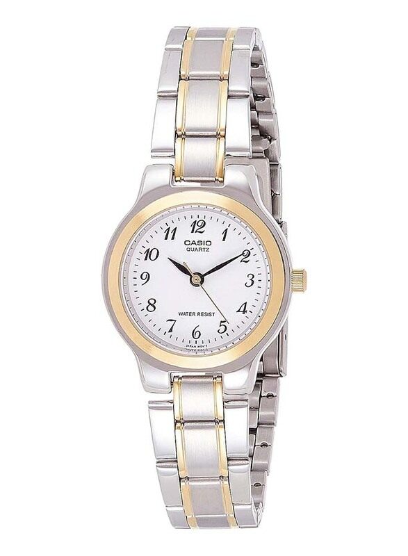Casio Analog Quartz Watch for Women with Stainless Steel Band, Water Resistant, LTP-1131G-7BRDF, Silver-Gold/Gold-White
Casio Analog Quartz Watch for Women with Stainless Steel Band, Water Resistant, LTP-1131G-7BRDF, Silver-Gold/Gold-White