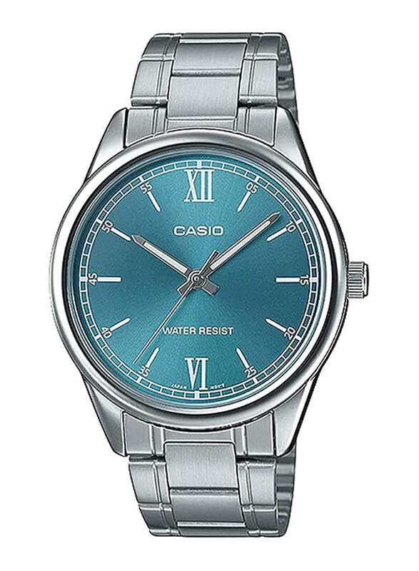 Casio Analog Quartz Watch for Men with Stainless Steel Band, Water Resistant, MTP-V005D-3BUDF, Silver-Blue
Casio Analog Quartz Watch for Men with Stainless Steel Band, Water Resistant, MTP-V005D-3BUDF, Silver-Blue