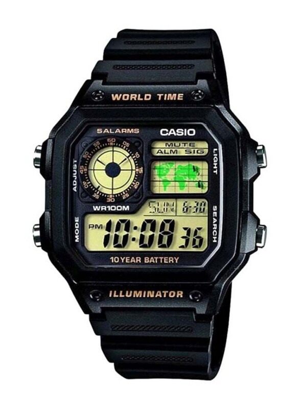 Casio Digital Watch for Men with Resin Band, Water Resistant, AE-1200WH-1BVDF, Black-Beige
Casio Digital Watch for Men with Resin Band, Water Resistant, AE-1200WH-1BVDF, Black-Beige