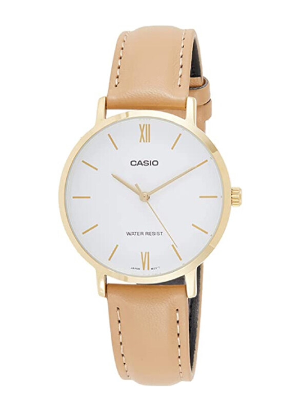 Casio Analog Dress Watch for Women with Leather Band, Water Resistant, LTP-VT01GL-7BUDF, Brown-White
Casio Analog Dress Watch for Women with Leather Band, Water Resistant, LTP-VT01GL-7BUDF, Brown-White