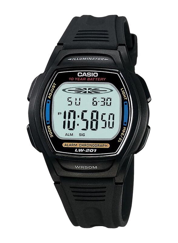 Casio Digital Watch for Men with Resin Band, Water Resistant, LW-201-2AVDF, Black-Grey
Casio Digital Watch for Men with Resin Band, Water Resistant, LW-201-2AVDF, Black-Grey