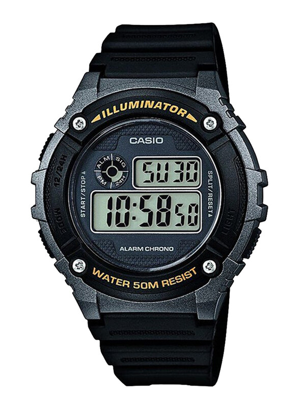 Casio Digital Watch for Men with Resin Band, Water Resistant, W-216H-1BVDF, Black-Grey
Casio Digital Watch for Men with Resin Band, Water Resistant, W-216H-1BVDF, Black-Grey