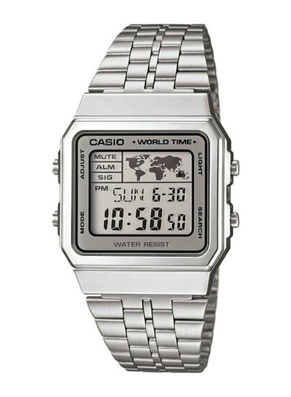 Casio Vintage Collection Digital Watch for Men with Stainless Steel Band, Water Resistant, A500WA-7DF, Silver-Grey
Casio Vintage Collection Digital Watch for Men with Stainless Steel Band, Water Resistant, A500WA-7DF, Silver-Grey
