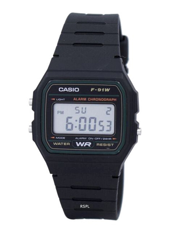 Casio Digital Watch for Men with Resin Band, Water Resistant, F-91W-3DG, Black-Grey
Casio Digital Watch for Men with Resin Band, Water Resistant, F-91W-3DG, Black-Grey