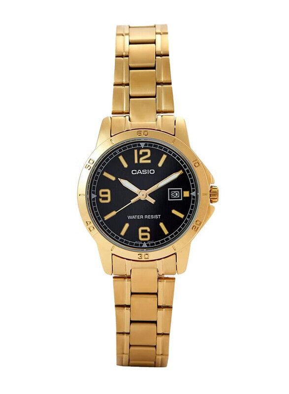 Casio Analog Quartz Watch for Women with Stainless Steel Band, Water Resistant, LTP-V004G-1BUDF, Gold-Black
Casio Analog Quartz Watch for Women with Stainless Steel Band, Water Resistant, LTP-V004G-1BUDF, Gold-Black