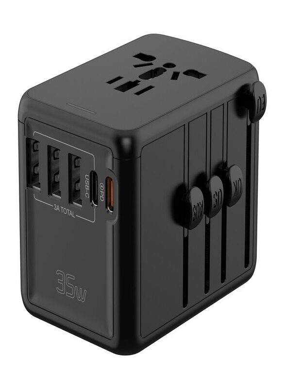 World International Travel Plug Power Adapter by Brandtech Travel Adapter 35W PD Ultra-Fast Wall Charger AC Plug Adaptor Worldwide All in One for USA
World International Travel Plug Power Adapter by Brandtech Travel Adapter 35W PD Ultra-Fast Wall Charger AC Plug Adaptor Worldwide All in One for USA