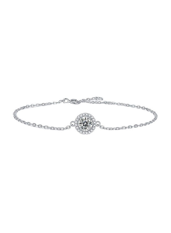 Moissanite Jewelry Collection Graduation Simple Round Moissanite CZ 925 Sterling Silver Bracelet for Women, 0.5 Carat Silver
Moissanite Jewelry Collection Graduation Simple Round Moissanite CZ 925 Sterling Silver Bracelet for Women, 0.5 Carat Silver