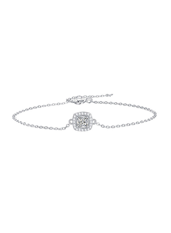 Moissanite Jewelry Collection Bridesmaid Moissanite CZ Geometry Square 925 Sterling Silver Bracelet for Women, Silver
Moissanite Jewelry Collection Bridesmaid Moissanite CZ Geometry Square 925 Sterling Silver Bracelet for Women, Silver