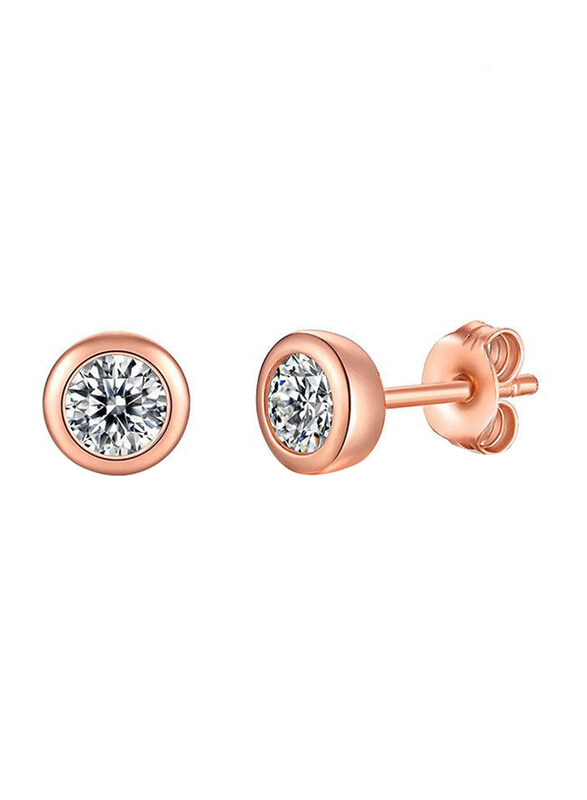 Moissanite Jewelry Collection Simple Round 925 Sterling Silver Stud Earrings for Women with Cubic Zirconia Stone, Rhodium
Moissanite Jewelry Collection Simple Round 925 Sterling Silver Stud Earrings for Women with Cubic Zirconia Stone, Rhodium