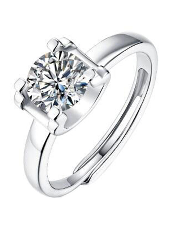 Moissanite Jewelry Collection Anniversary Six Claw Round 925 Sterling Silver Adjustable Ring for Women with Cubic Zirconia Stone, #117, Silver, Free S
Moissanite Jewelry Collection Anniversary Six Claw Round 925 Sterling Silver Adjustable Ring for Women with Cubic Zirconia Stone, #117, Silver, Free S