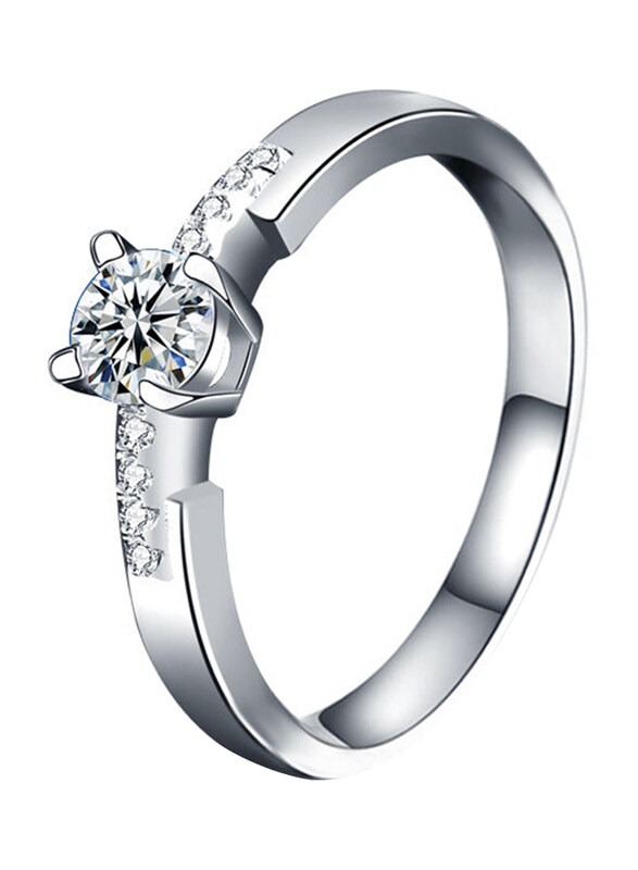 Moissanite Jewelry Collection Simple Round Four Claw Moissanite CZ 925 Sterling Silver Ring for Women, Silver, US 6
Moissanite Jewelry Collection Simple Round Four Claw Moissanite CZ 925 Sterling Silver Ring for Women, Silver, US 6