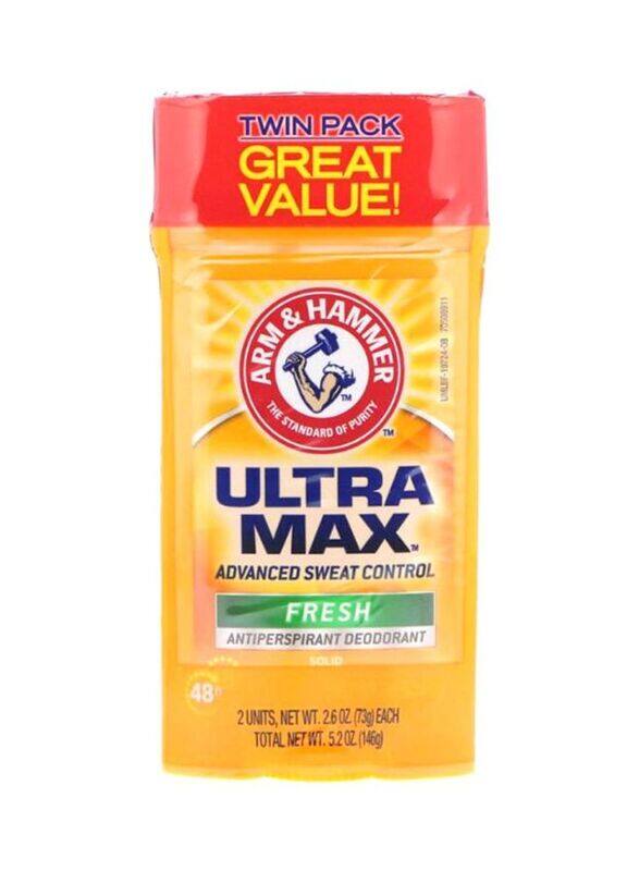 Arm & Hammer Ultra Max Advance Sweat Control Fresh Antiperspirants Deodorant, 2 x 146gm
Arm & Hammer Ultra Max Advance Sweat Control Fresh Antiperspirants Deodorant, 2 x 146gm