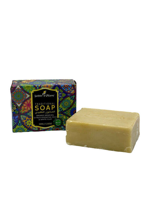 Jardin D Oleane Traditional Soap Organic Argan Oil Citrus Essential Oils & White Clay, 100gm
Jardin D Oleane Traditional Soap Organic Argan Oil Citrus Essential Oils & White Clay, 100gm