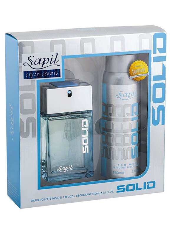 Sapil 2-Piece Solid Gift Set, 100ml EDT Perfume, Solid Deodorant 150ml EDT Perfume for Men
Sapil 2-Piece Solid Gift Set, 100ml EDT Perfume, Solid Deodorant 150ml EDT Perfume for Men